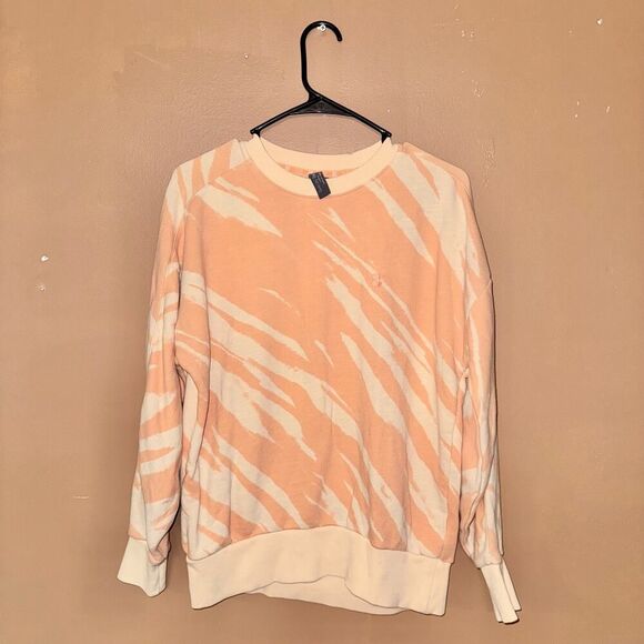 Sweaty Betty Zebra Striped Nectarine Orange Sweater - XS - Picture 3 of 9